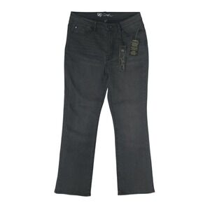 Diane Gilman Bootcut Jeans Size 12 High‎ Rise Gray Stretch Denim NWT